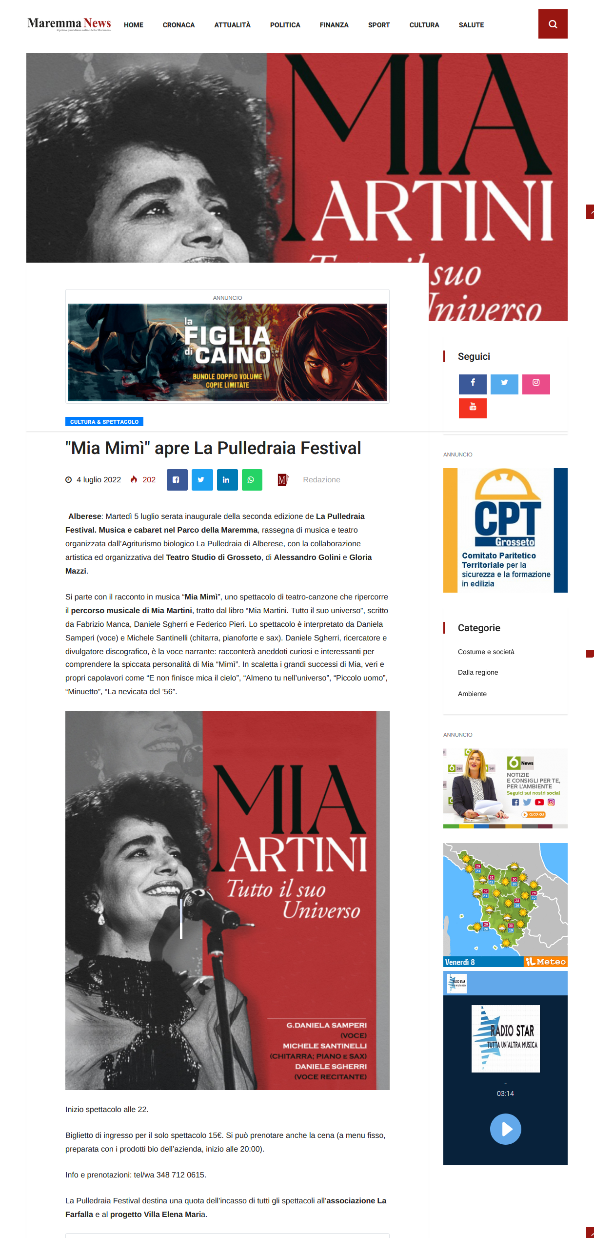 “Mia Mimì” apre la Pulledraia Festival